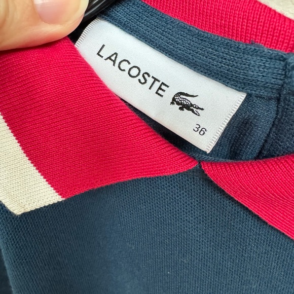 Lacoste LIVE! Contrast finished stretch Tennis Dress size 36 - Picture 3 of 5